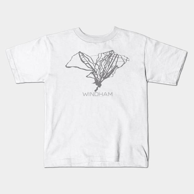 Windham Mountain Resort 3D Kids T-Shirt by Mapsynergy